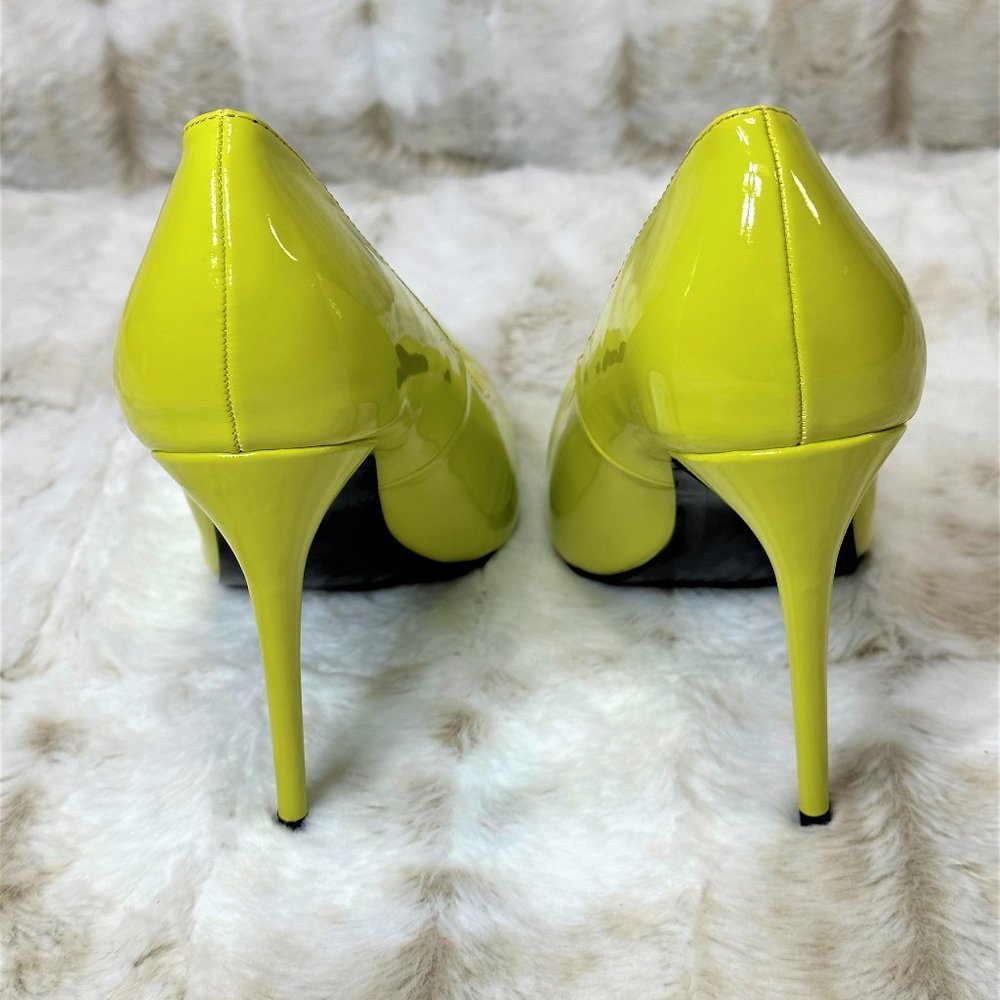 Cape Robbin Lime Yellow 4" Stiletto Pumps - Picture 7 of 8